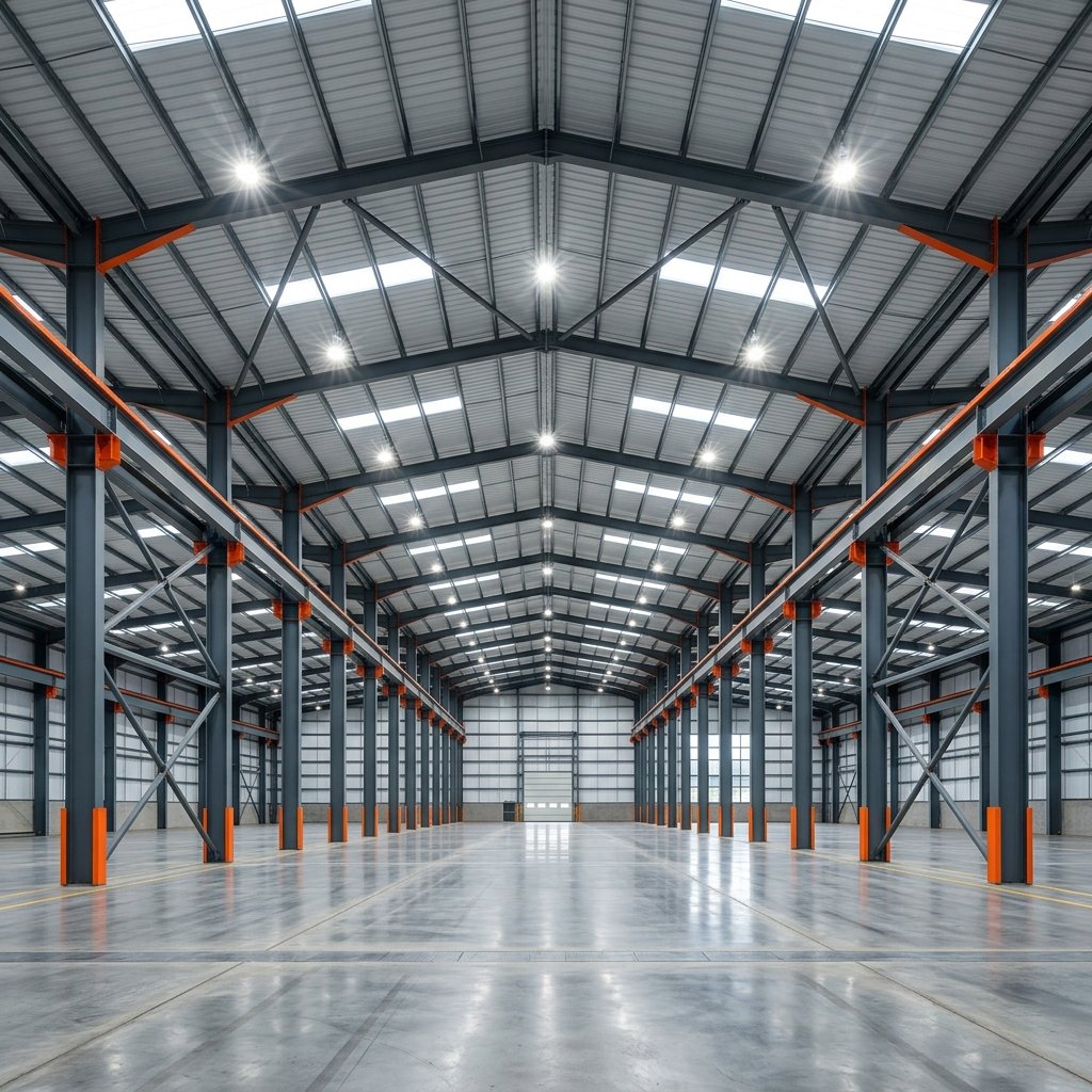 Completed PEB Steel Factory Shed Project 2